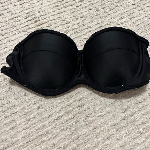Black Strapless Swim Top - Picture 1 of 4
